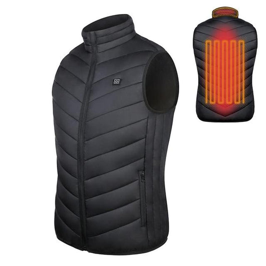 Winter Electric Heating Jacket USB Heated Vest Feather Camping Hiking Riding Golf Hunting Thermal Clothing For Men & Women