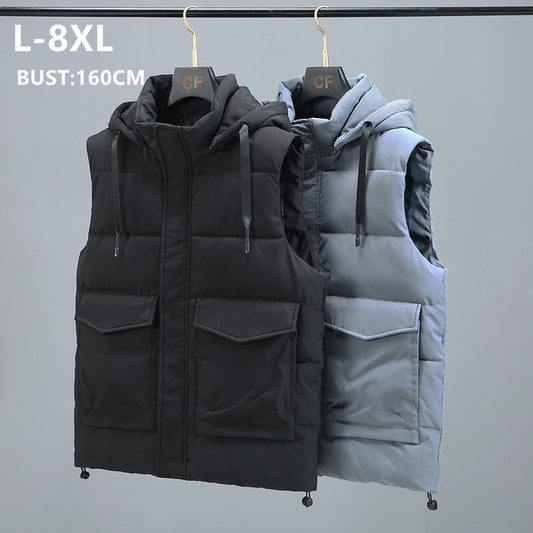 Men Vests Winter Sleeveless Jacket Cargo Man Hoodies Thick Camouflage Men's Clothing Plus Size 6XL 7XL 8XL 9XL Mens Waistcoat