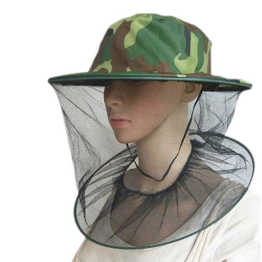 Mosquito Head Net Mesh Face Protector Cap Sun Fish Hat Fishing Clothings Outdoor Camping Men's Clothing Fishing Equipment