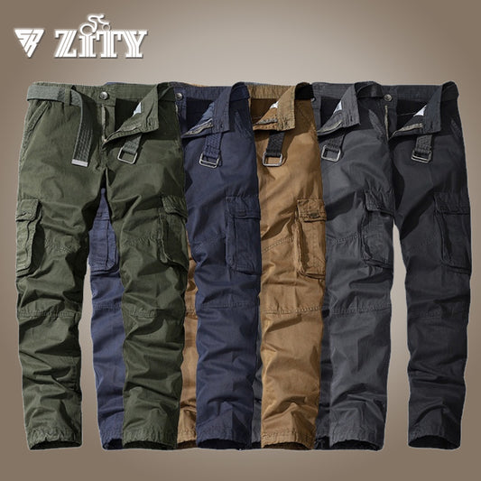 Military Trouser Men Cotton Tactical Cargo Pants Multi Pocket Work Joggers Male Casual Outdoor Hiking Sweatpants Men's Clothing